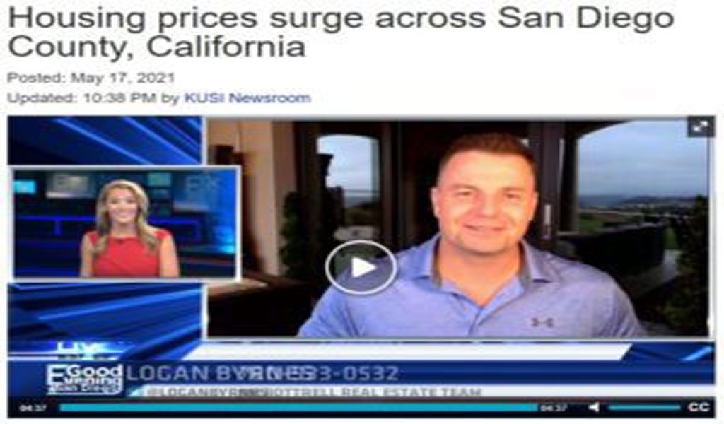 HOUSING PRICES SURGE ACROSS SAN DIEGO COUNTY, CALIFORNIA AS DISCUSSED BY JIM BOTTRELL AND KUSI’S HUNTER SOWARDS